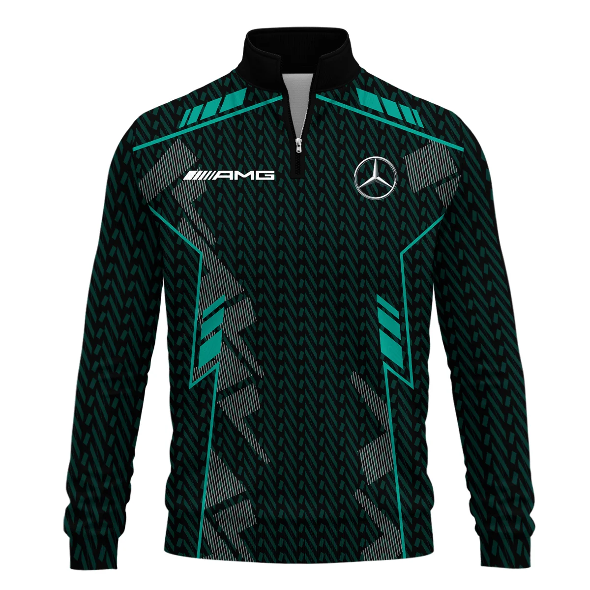 Mercedes F1 Teamwear Quarter Zip Sweatshirt BLVA5326A1MERQZS - Image 2