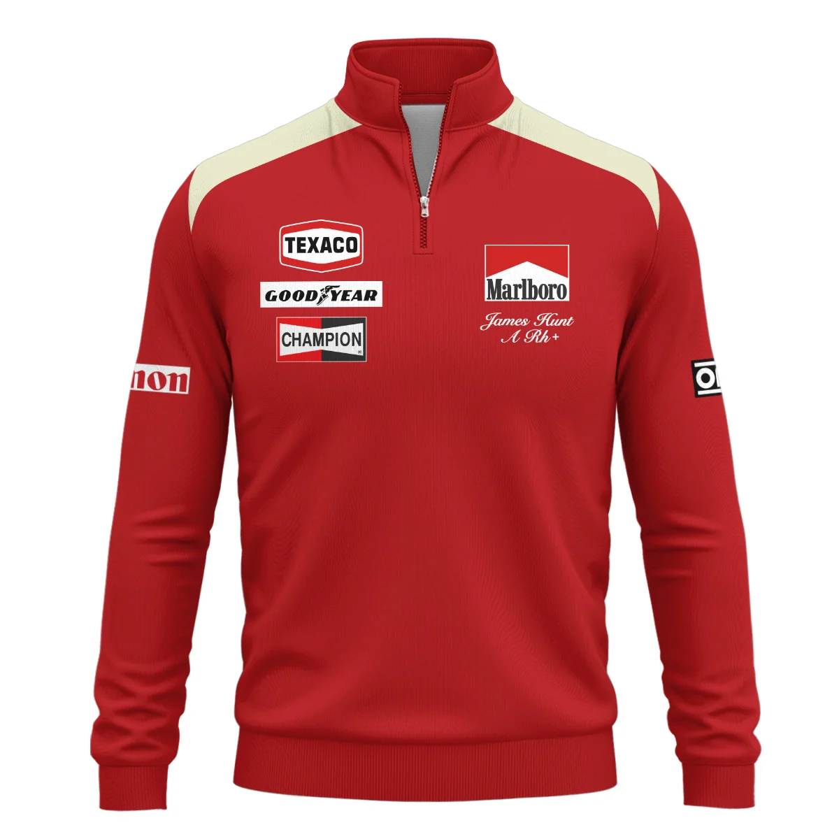 1976 James Hunt Racing Suit McLaren F1 Quarter-Zip Sweatshirt BLVAJHR130825A3QZS - Image 2