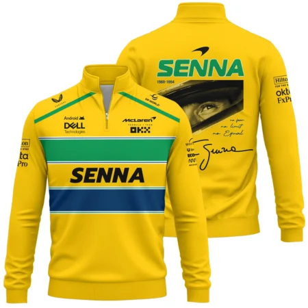Ayrton Senna McLaren Formula One Quarter-Zip Sweatshirt Unisex Motorsport Apparel BLF1190525A2QZS
