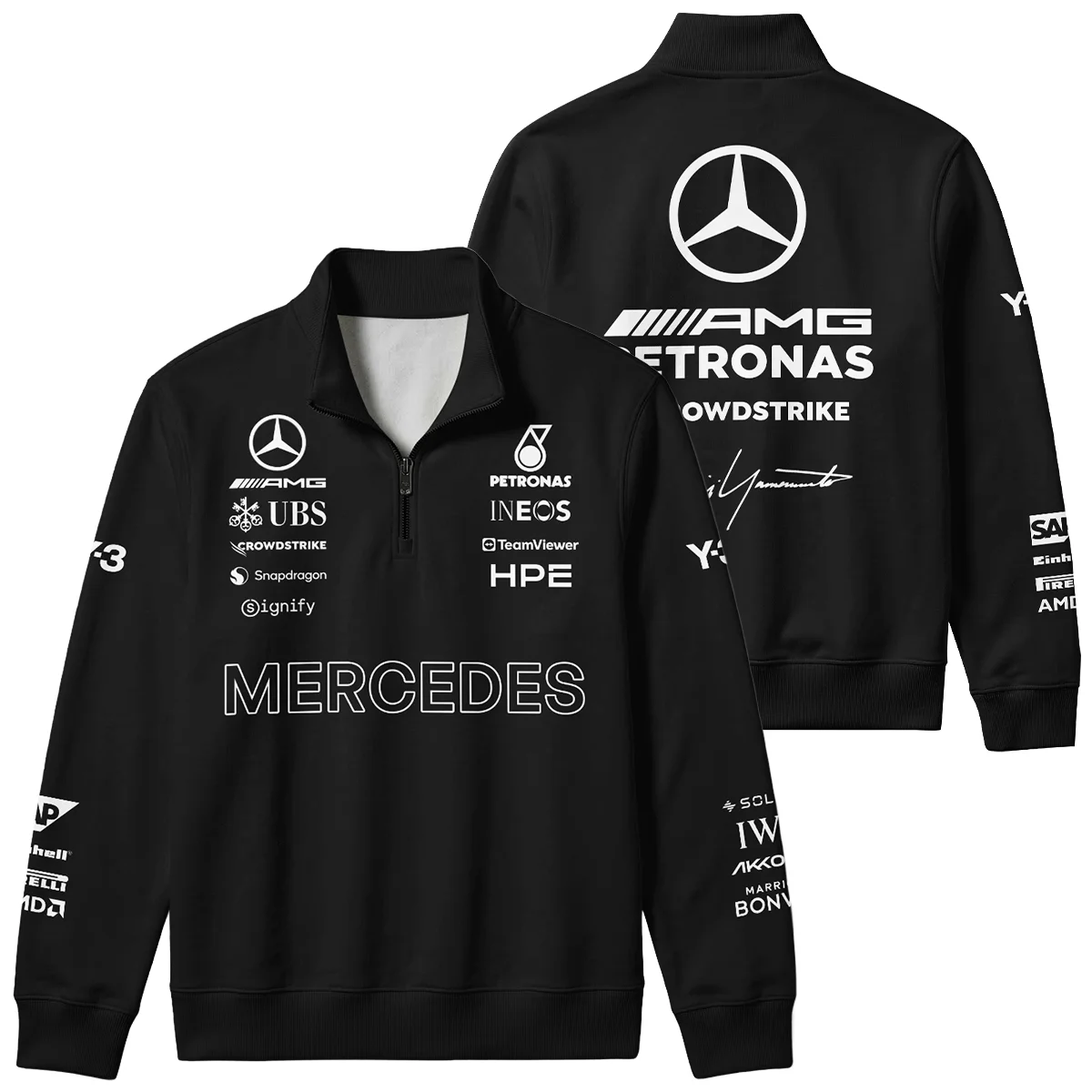 2026 Y-3 x Mercedes F1 Teamwear - Quarter Zip Sweatshirt BLMER18326A3QZS
