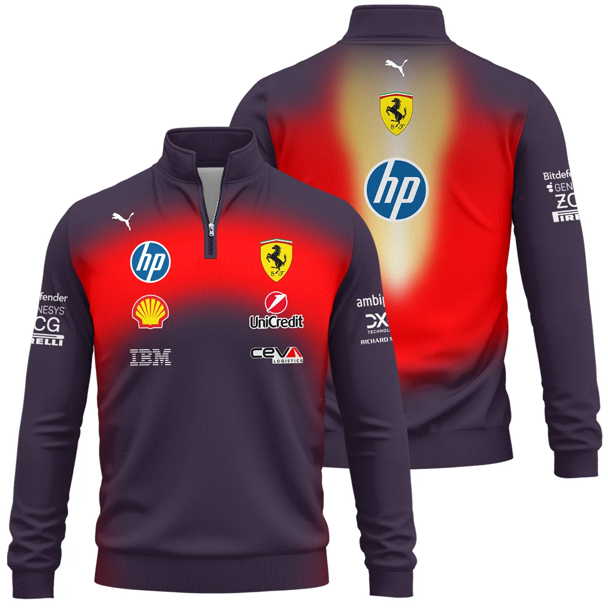 2026 China GP Edition Ferrari F1 Quarter Zip Sweatshirt BLVA12326FRRQZS