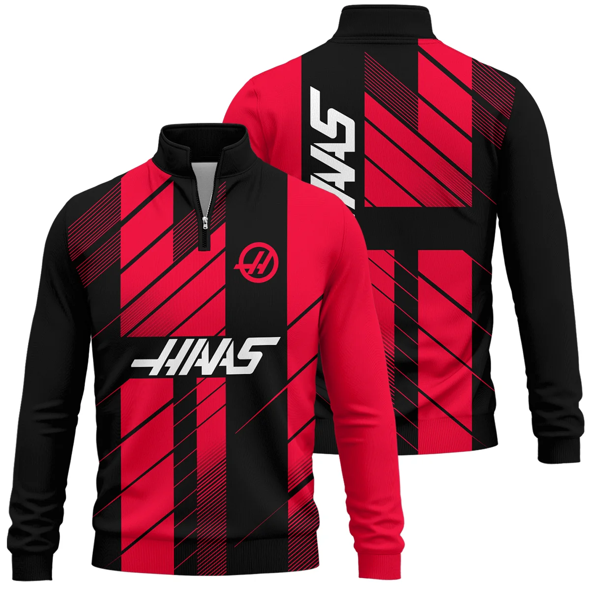 Haas F1 Teamwear Quarter Zip Sweatshirt BLVA5326A2HAASQZS