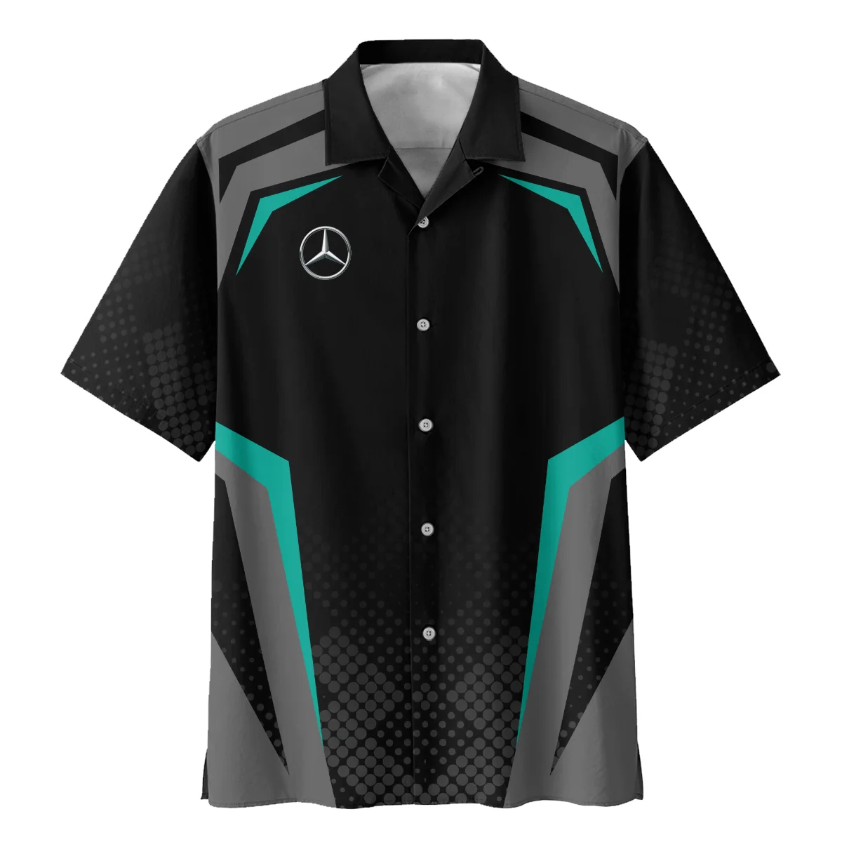 Mercedes F1 Teamwear Hawaiian Shirt BLVA5326A3MERHW - Image 2
