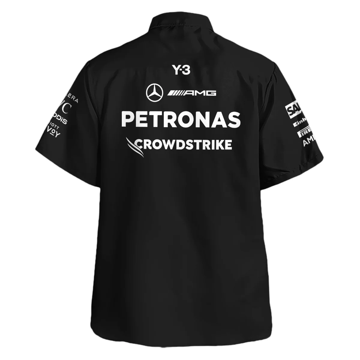2026 Japan GP Y-3 x Mercedes F1 - Hawaiian Shirt BLMER18326A1HW - Image 3