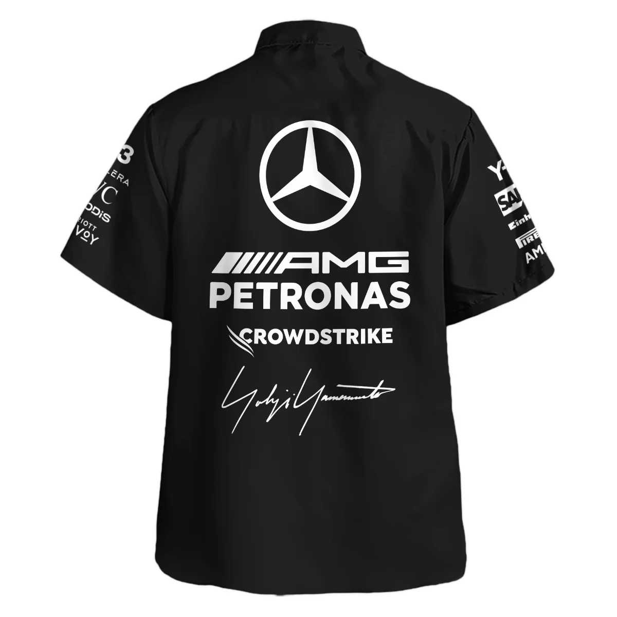 2026 Y-3 x Mercedes F1 Teamwear - Hawaiian Shirt BLMER18326A3HW - Image 3