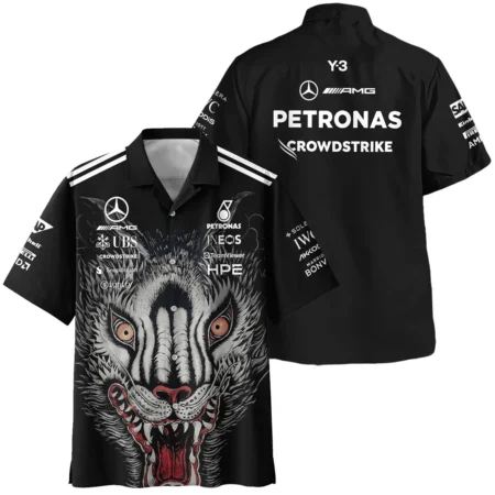 2026 Japan GP Y-3 x Mercedes F1 - Hawaiian Shirt BLMER18326A1HW
