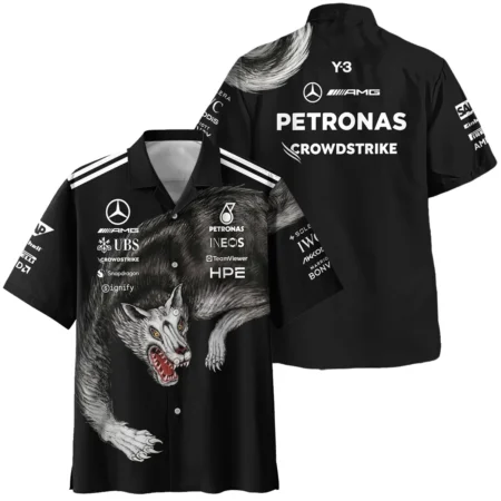 2026 Mercedes x Y-3 Japan GP F1 - Hawaiian Shirt BLMER18326A2HW