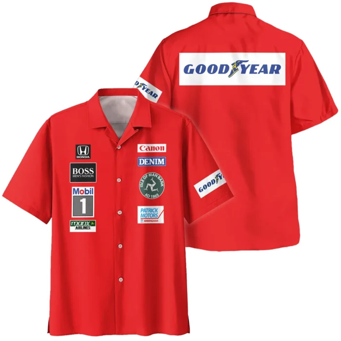 1985 Nigel Mansell Racing Suit Williams F1 Hawaiian Shirt BLNM29725A3HW