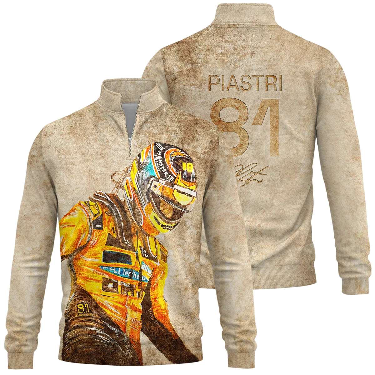 81 Oscar Piastri - Quarter-Zip Sweatshirt BLOP121025A3QZS