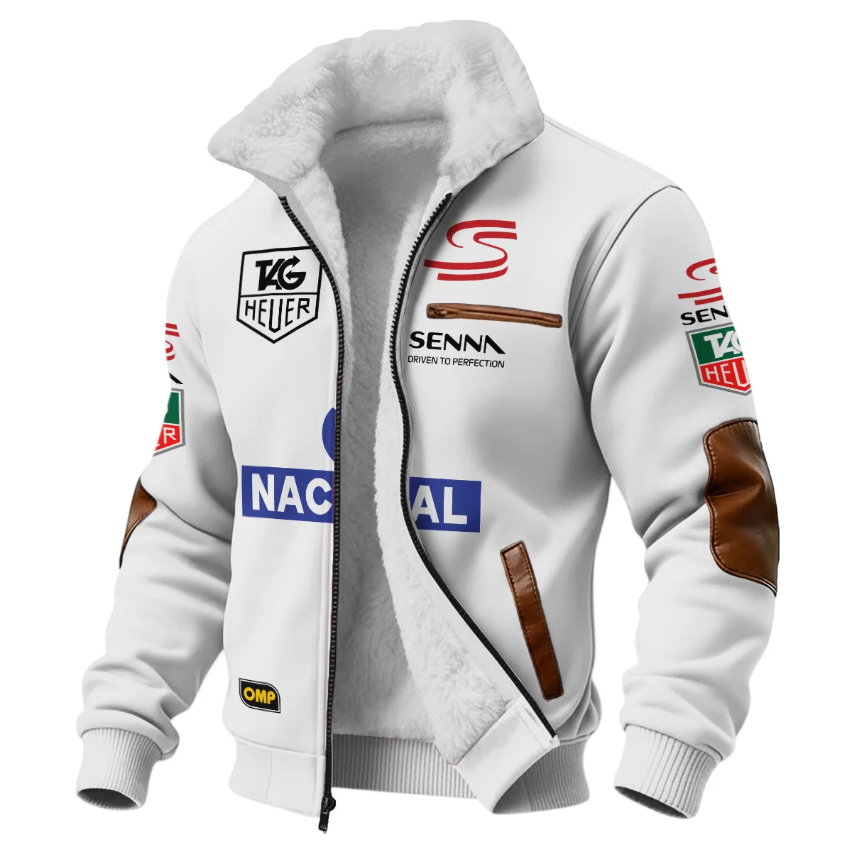 1985 Ayrton Senna John Player Special Lotus F1 Fleece Jacket BL3725A3FJ - Image 2