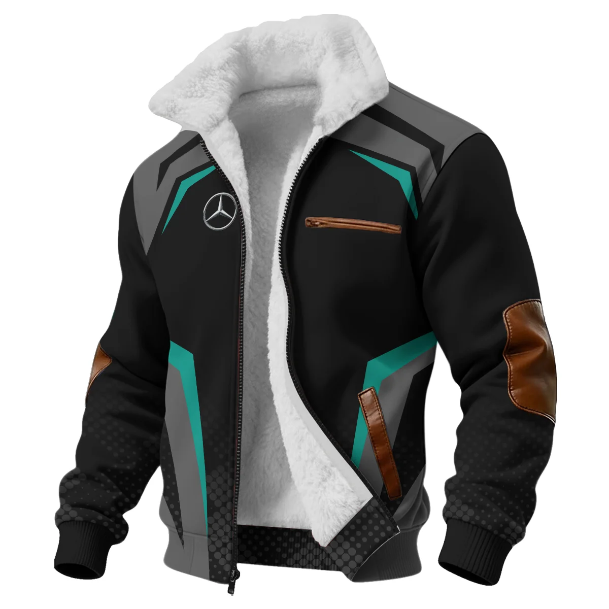 Mercedes F1 Teamwear Fleece Jacket BLVA5326A3MERFJ - Image 2