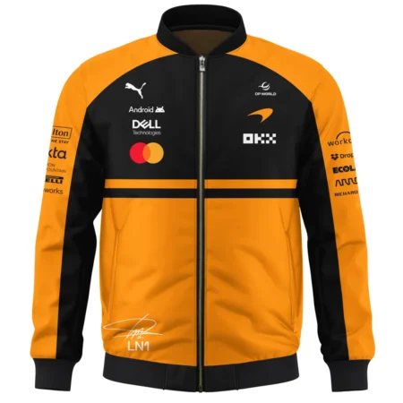 Alternative view of 2026 Lando Norris 1 McLaren F1 Teamwear Bomber BLNR25326A1BB - Orange