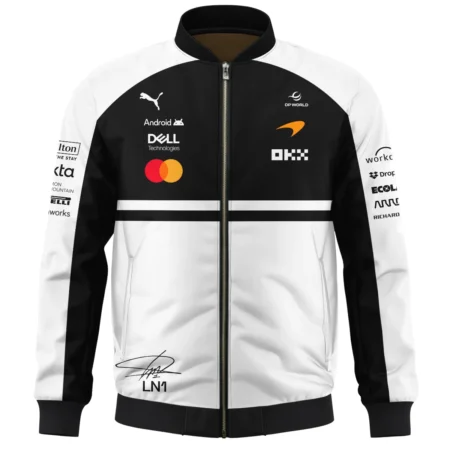 Alternative view of 2026 Lando Norris 1 McLaren F1 Teamwear Bomber BLNR25326A2BB - White