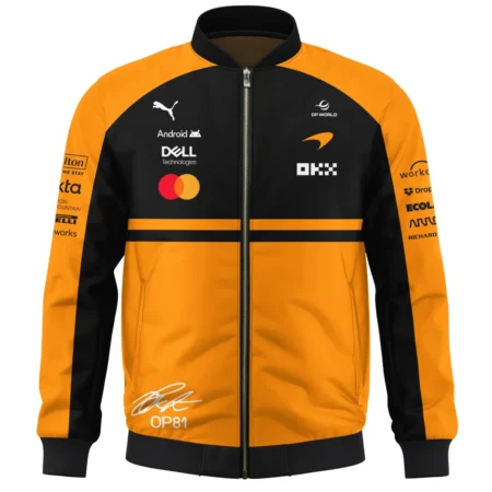 Alternative view of 2026 Oscar Piastri 81 McLaren F1 Teamwear Bomber BLOP25326A1BB - Orange