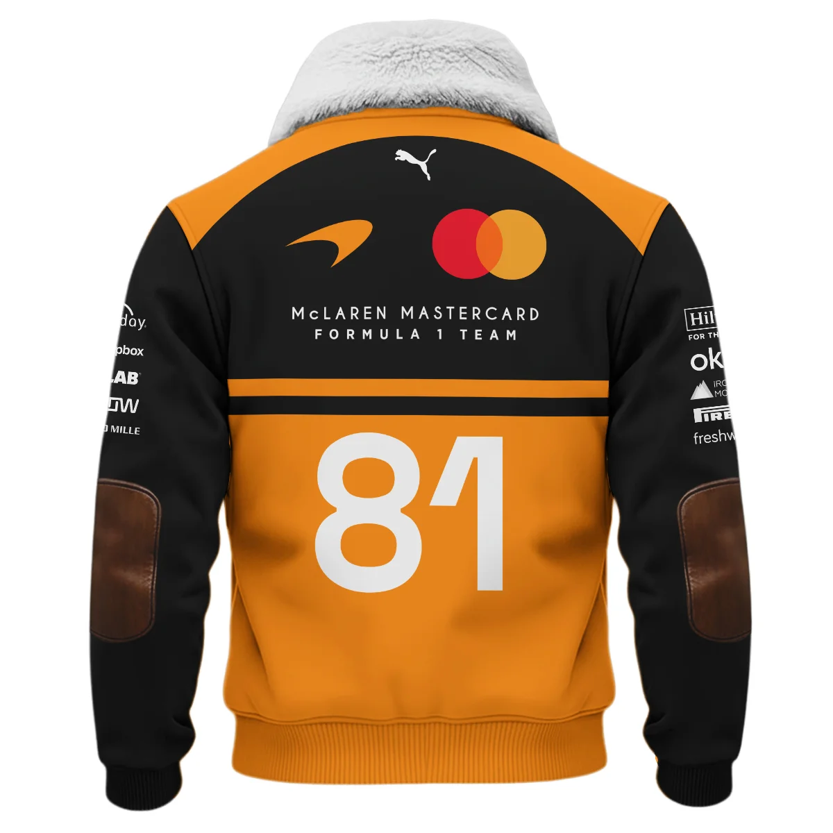 2026 Oscar Piastri 81 McLaren F1 Teamwear Fleece Jacket BLOP25326A1FJ - Orange - Image 3