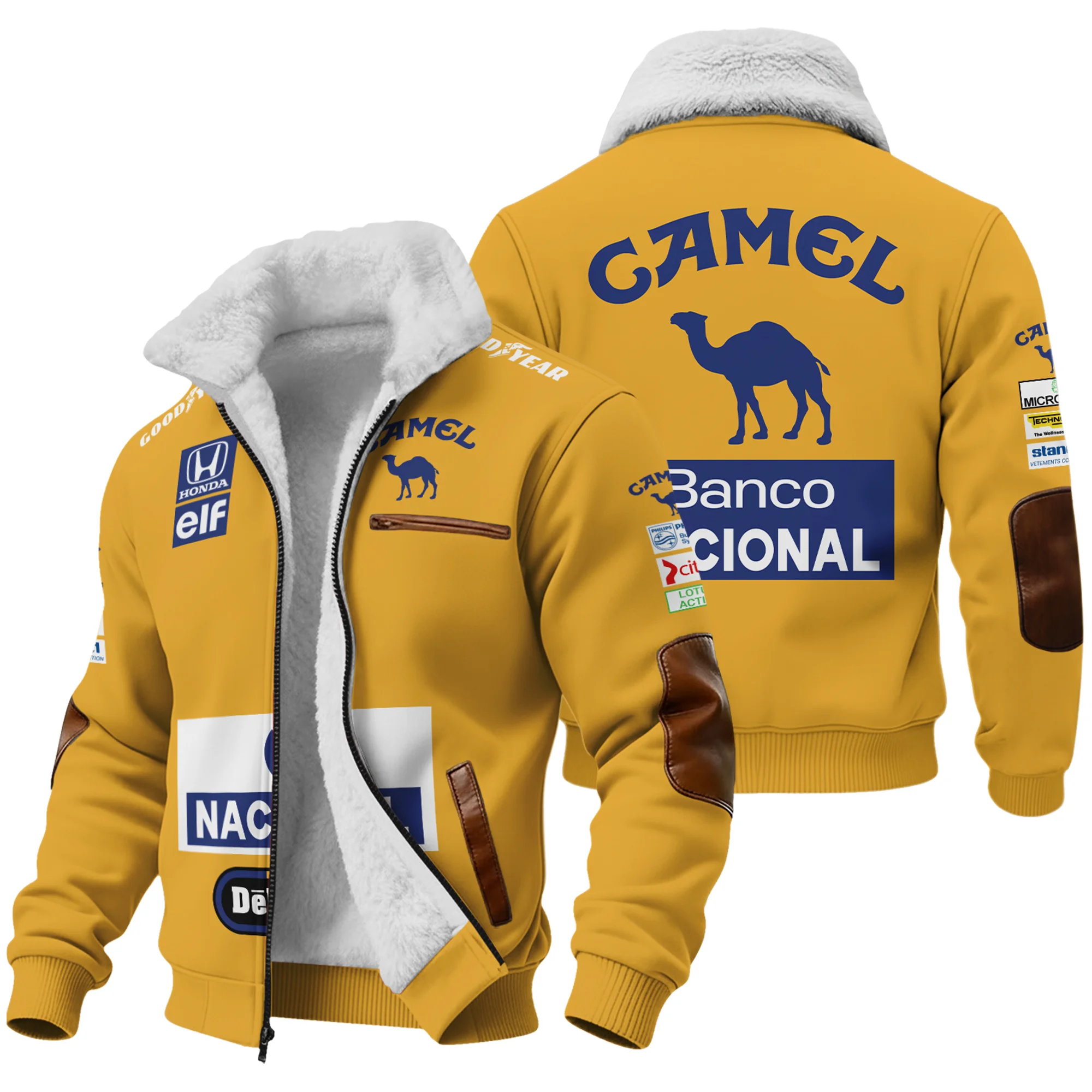 1987 Ayrton Senna Camel Honda F1 Fleece Jacket BL3725A5FJ