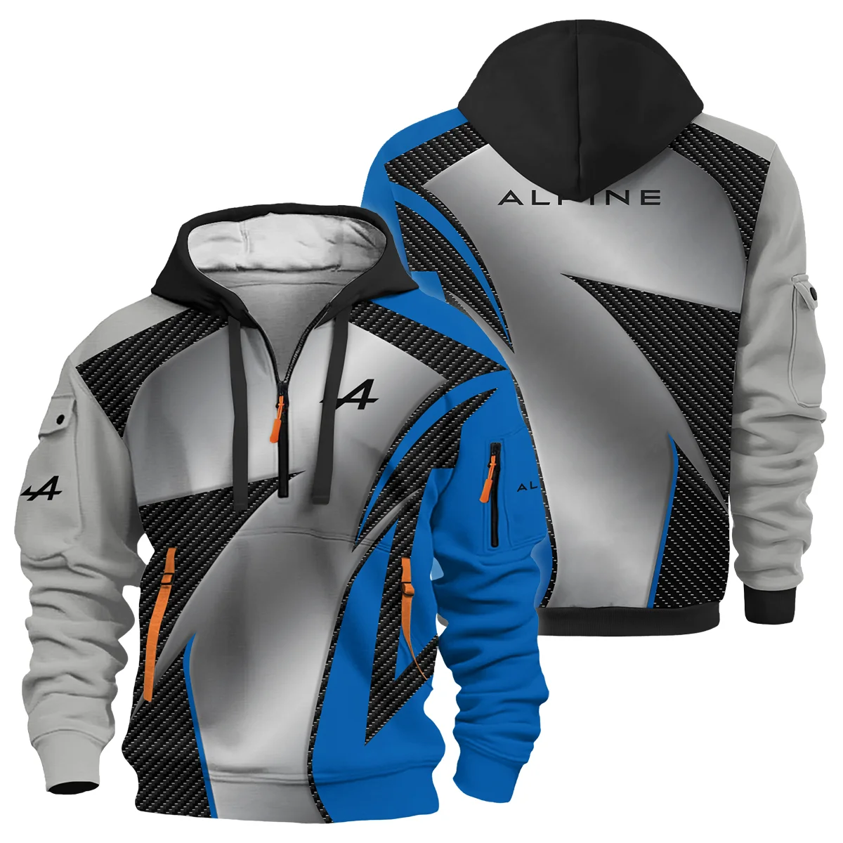 Alpine F1 Team For Fans - Hoodie Half Zip Unisex Motorsport Apparel BLVAF1031225A2ALPHDF