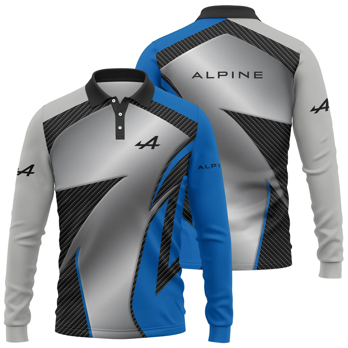 Alpine F1 Team For Fans - Long Polo Shirt Unisex Motorsport Apparel BLVAF1031225A2ALPLPL