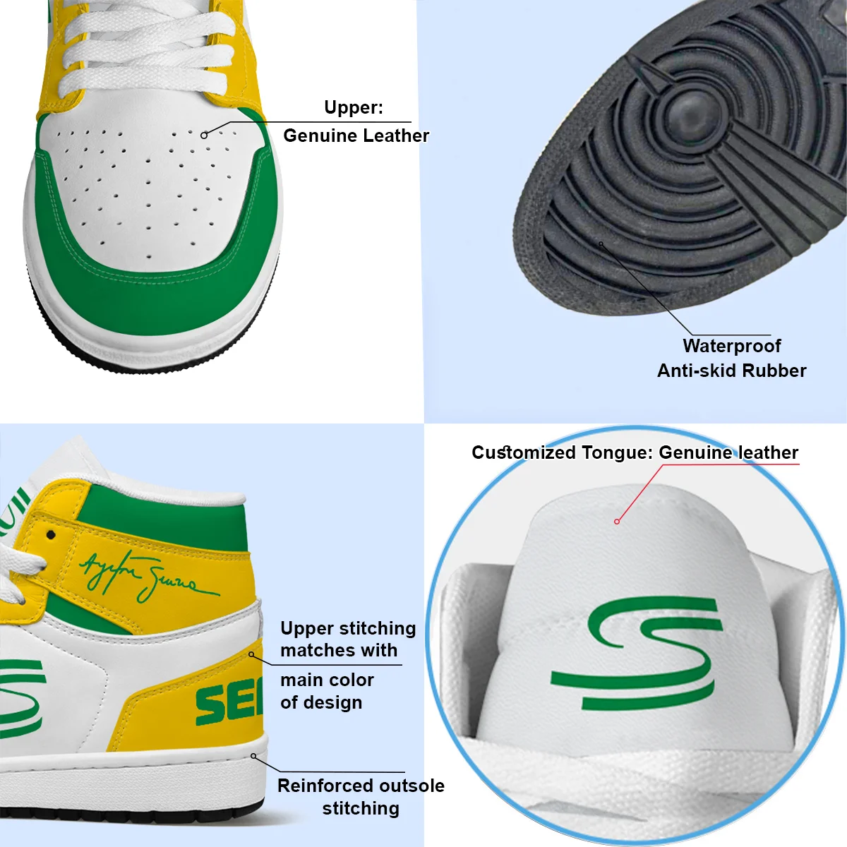 AS12 Custom Shoes Logo Air Jordan 1 High BLSN19725A2 - Style 2 - Image 4