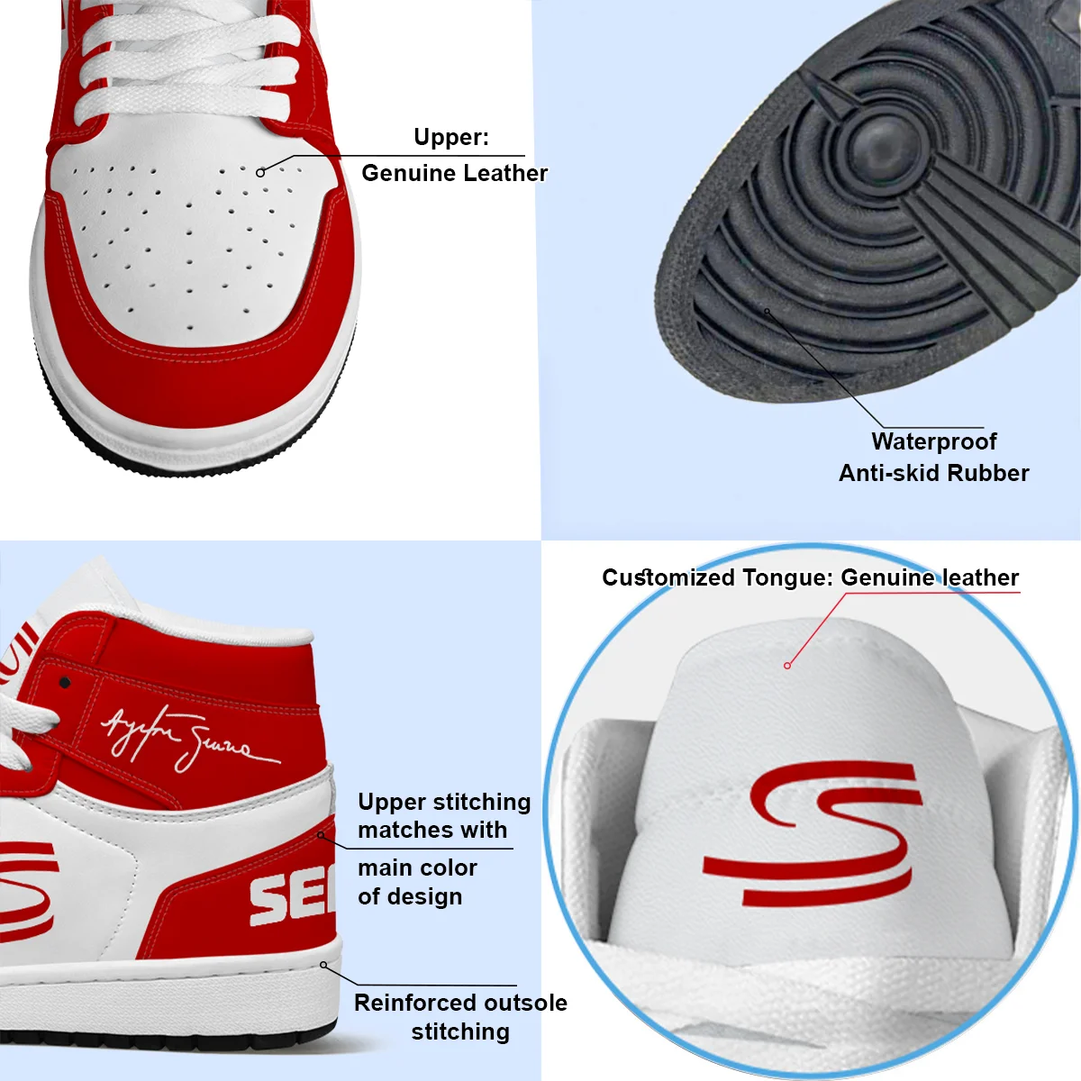 AS12 Custom Shoes Logo Air Jordan 1 High BLSN19725A5 - Style 5 - Image 4