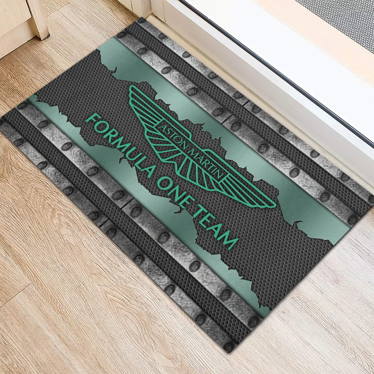 Aston Martin F1 Rubber Base Doormat - All Over Print BLF1139A5AM - Image 3