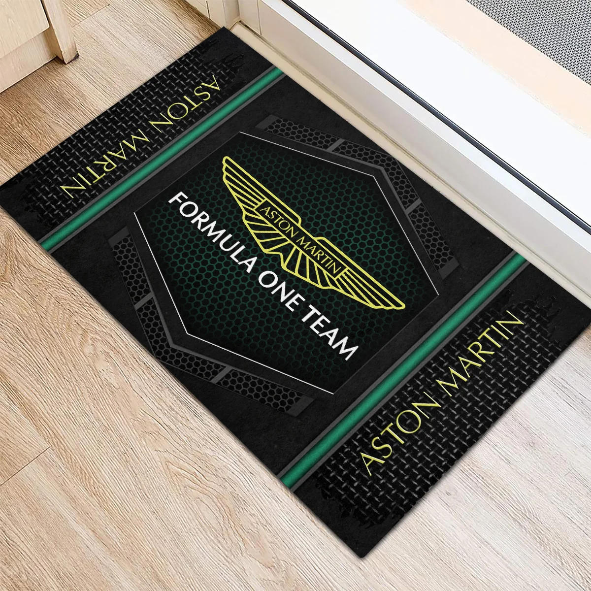 Aston Martin F1 Rubber Base Doormat - All Over Print BLF1139A8AM - Image 3