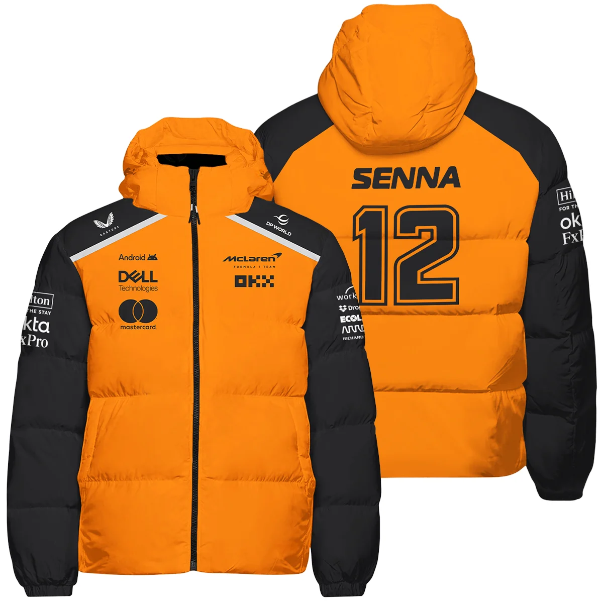 Ayrton Senna The Racing Legend McLaren F1 Down & Puffer Jackets Unisex Motorsport Apparel BLF16625A2HCJ