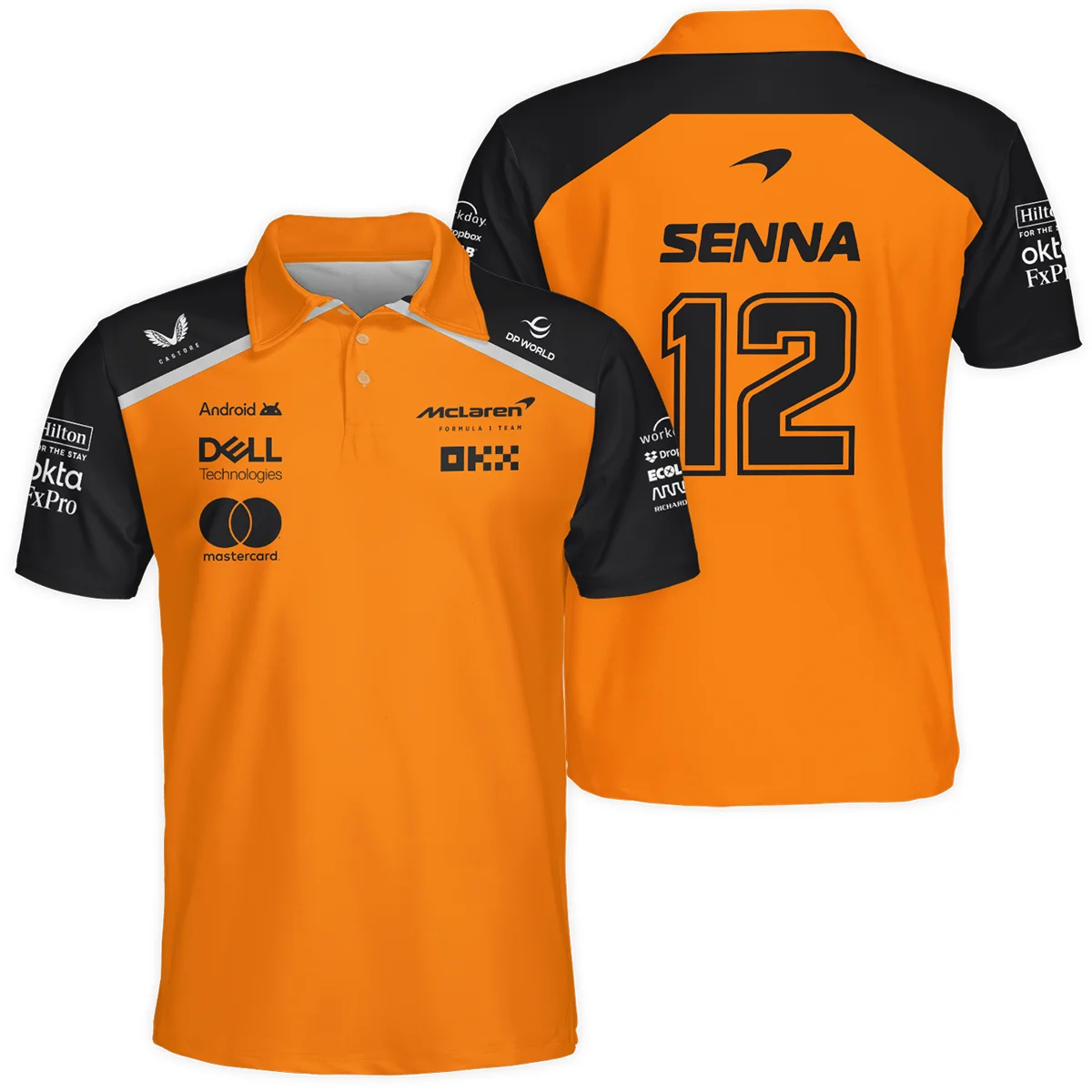 Ayrton Senna The Racing Legend McLaren F1 Polo Shirt Unisex Motorsport Apparel BLF16625A2PL