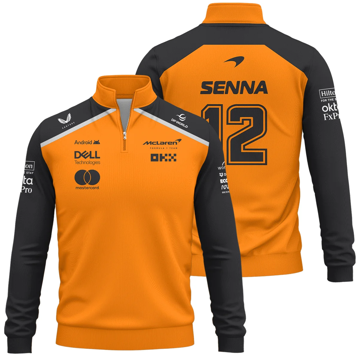 Ayrton Senna The Racing Legend McLaren F1 Quarter-Zip Sweatshirt Unisex Motorsport Apparel BLF16625A2QZS