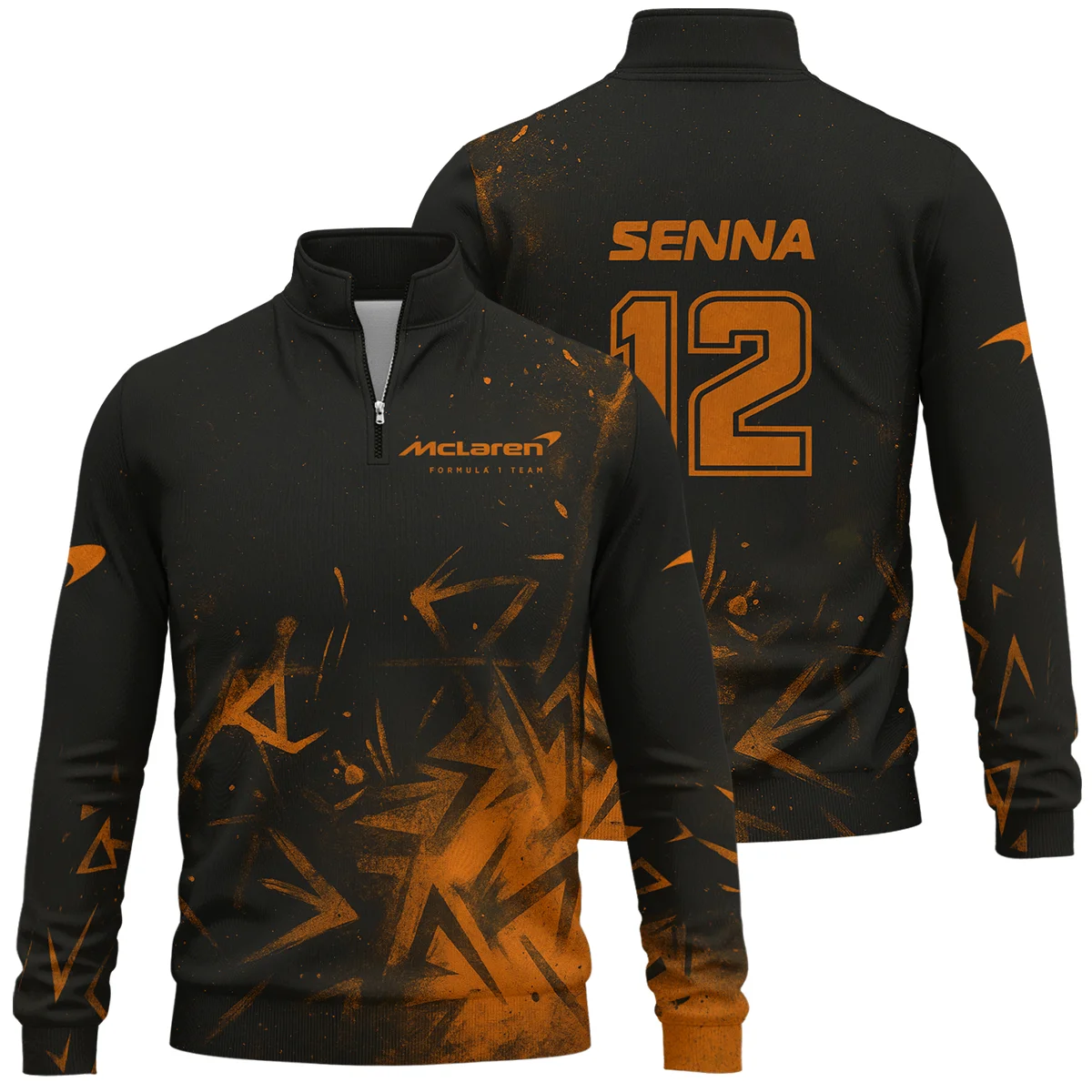 Ayrton Senna The Racing Legend McLaren F1 Quarter-Zip Sweatshirt Unisex Motorsport Apparel BLF16625A3QZS