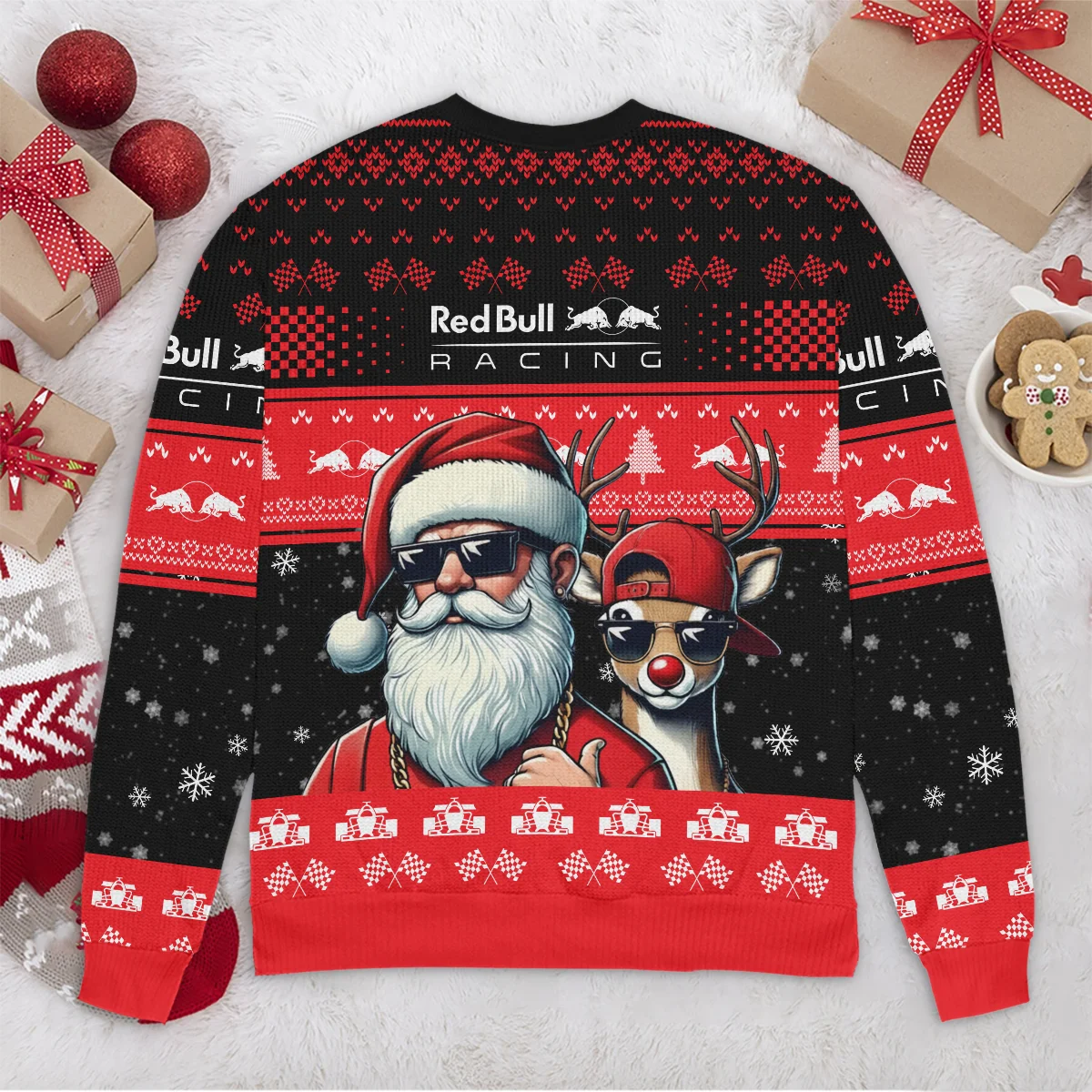 Badass Santa Reindeer Red Bull Racing Formula 1 - Ugly Sweater BLVAF1220925A23RBR - Image 6