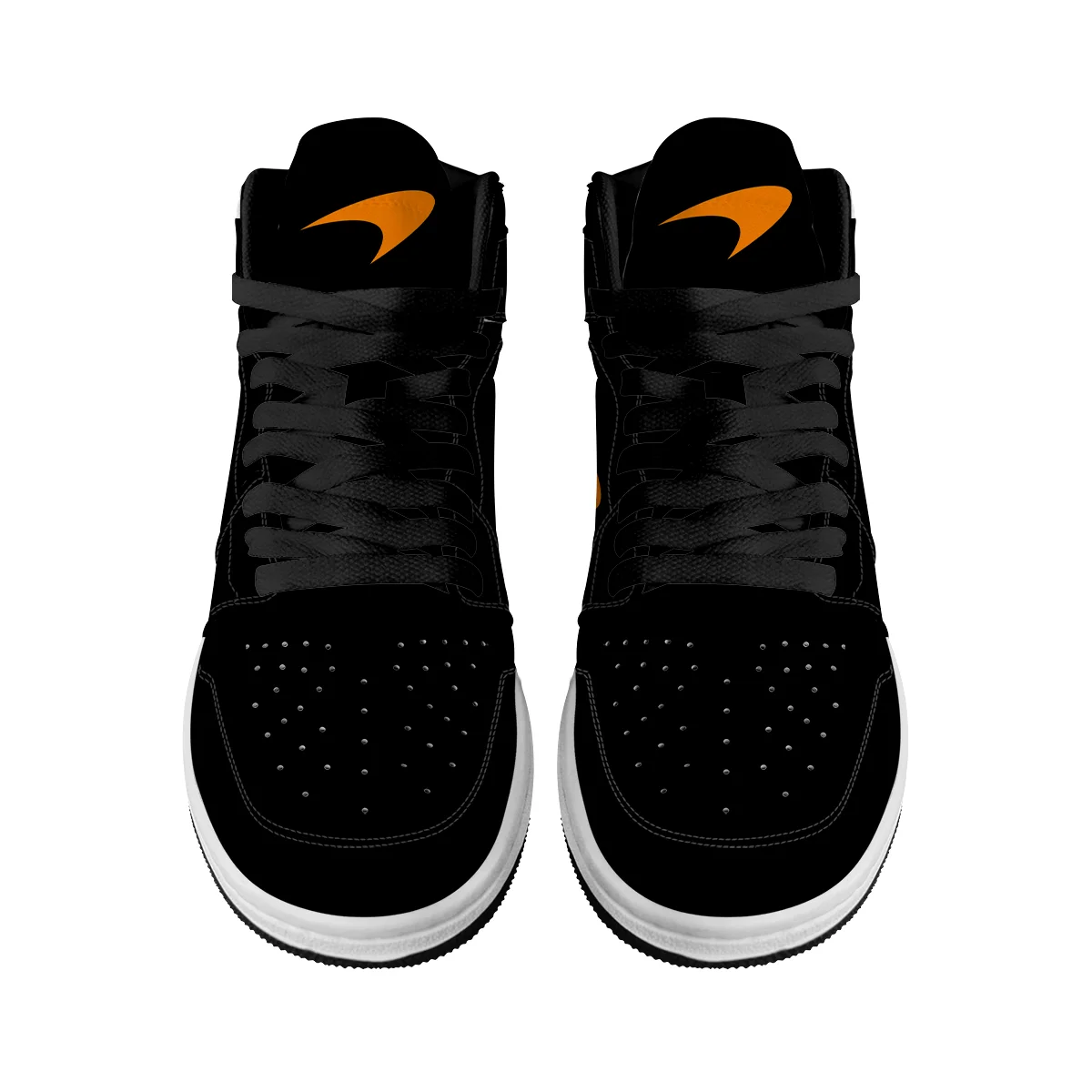 Black Custom Shoes Logo Air Jordan 1 High BLMCL17725A4 - Image 2