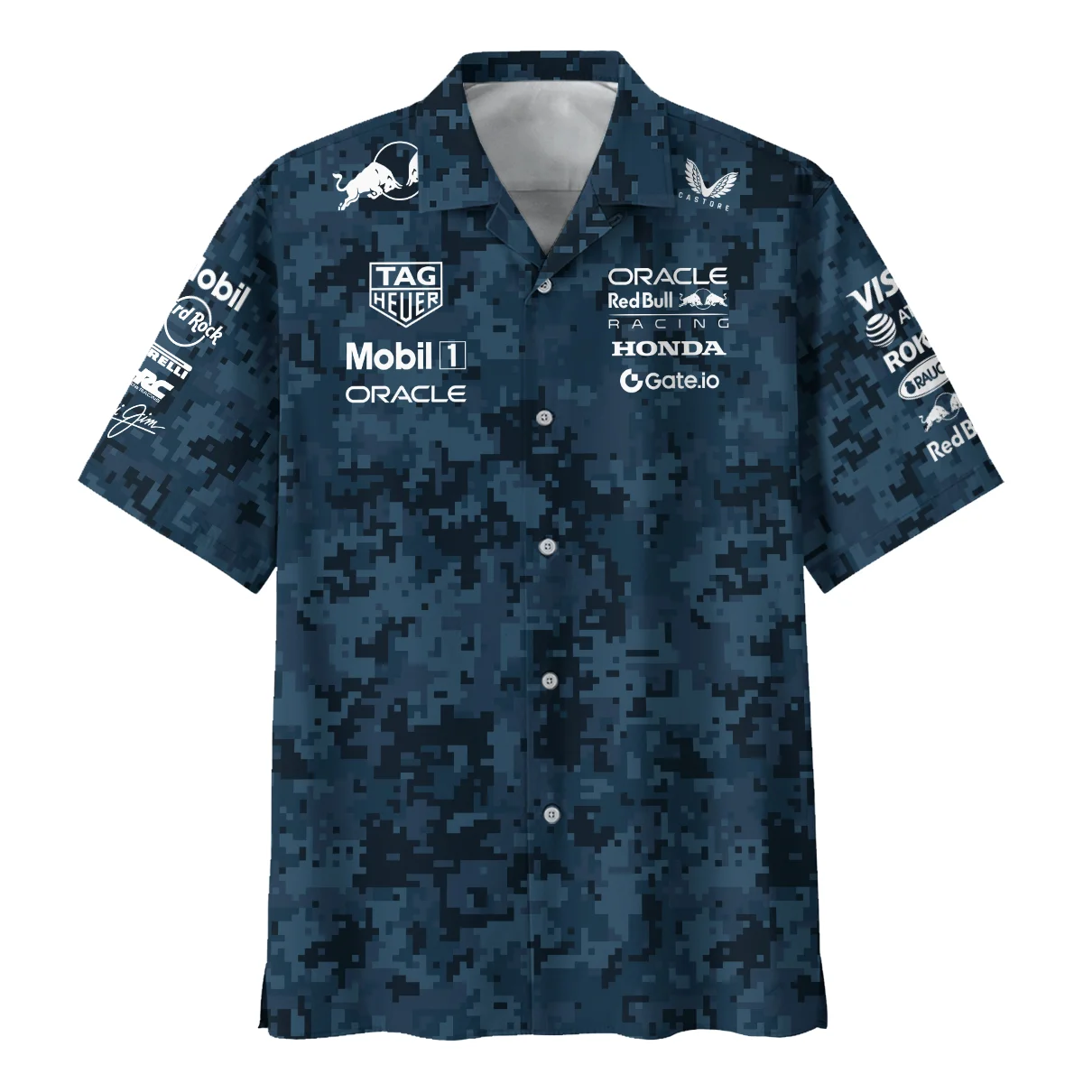 Camo Pattern Red Bull Racing x Hypebeast Replica Hawaiian Shirt BLRBR11025A1HW - Image 2