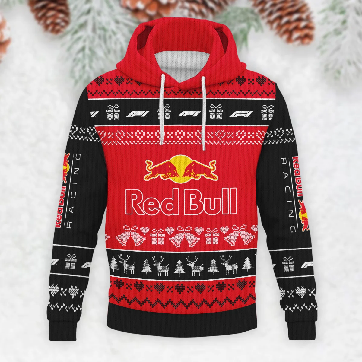 Christmas Collection Red Bull Racing Formula 1 - Knitted Hoodie BLVAF12209250A5RBR - Image 2