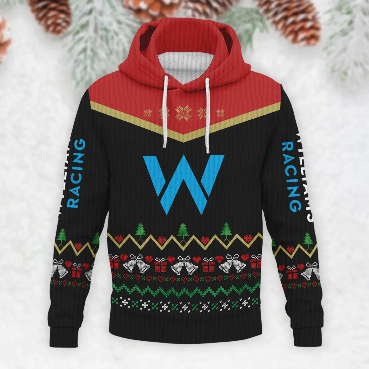 Christmas Gift Williams Formula 1 - Knitted Hoodie BLVAF12209250A7WIL - Image 2