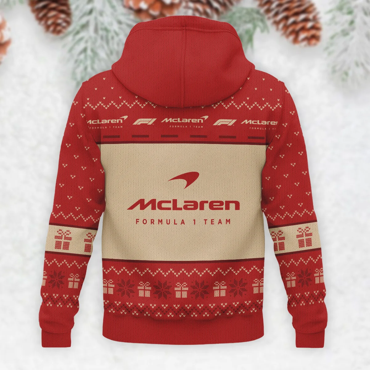 Christmas McLaren Formula 1 - Knitted Hoodie BLVAF12209250A14MCL - Image 3