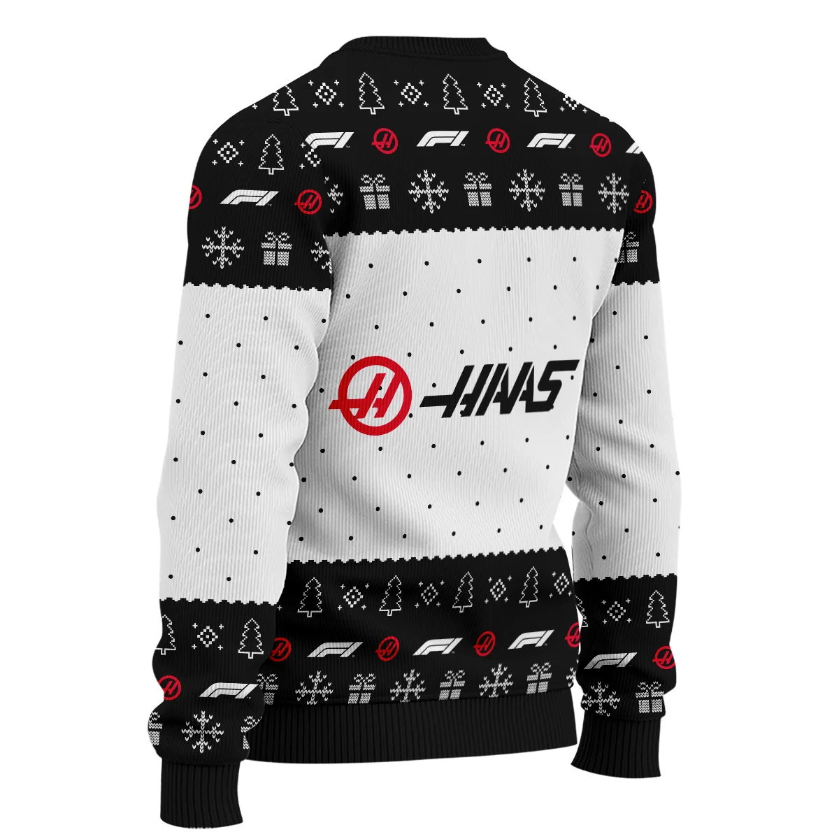 Christmas Pattern Haas Formula 1 - Ugly Sweater Unisex Motorsport Apparel BLVAF1220925A1HAAS - Image 5