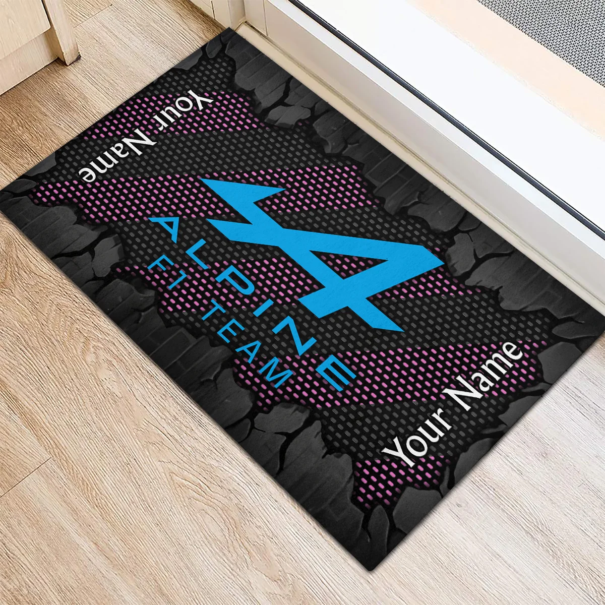 Custom Name Alpine F1 Rubber Base Doormat - All Over Print BLF1139A11ALP - Image 3