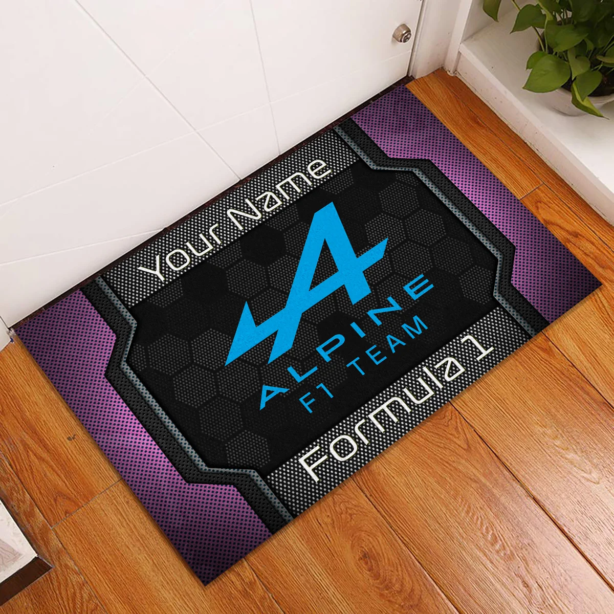 Custom Name Alpine F1 Rubber Base Doormat - All Over Print BLF1139A2ALP - Image 2