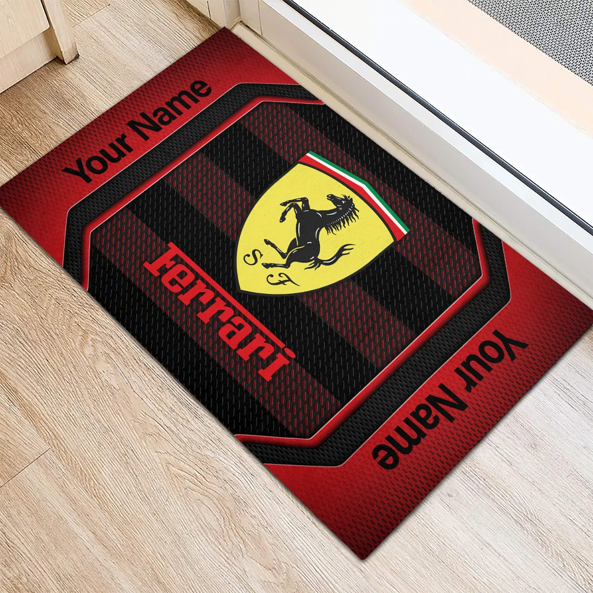 Custom Name Ferrari F1 Rubber Base Doormat - All Over Print BLF1139A4FRR - Image 3