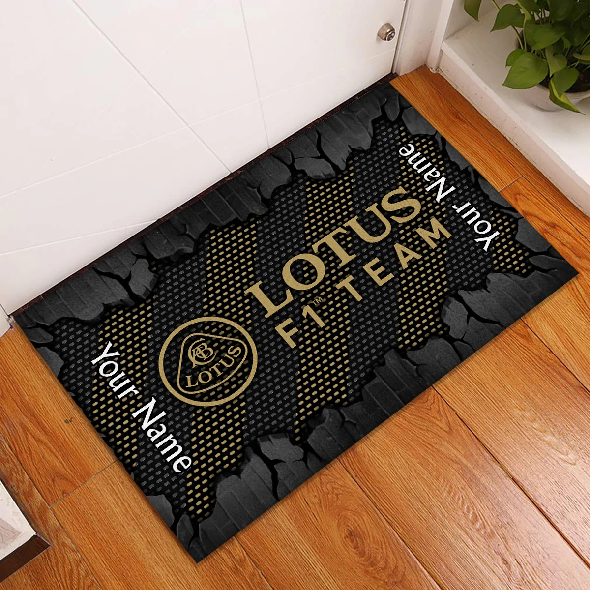 Custom Name Lotus F1 Rubber Base Doormat - All Over Print BLF1139A11LT - Image 2