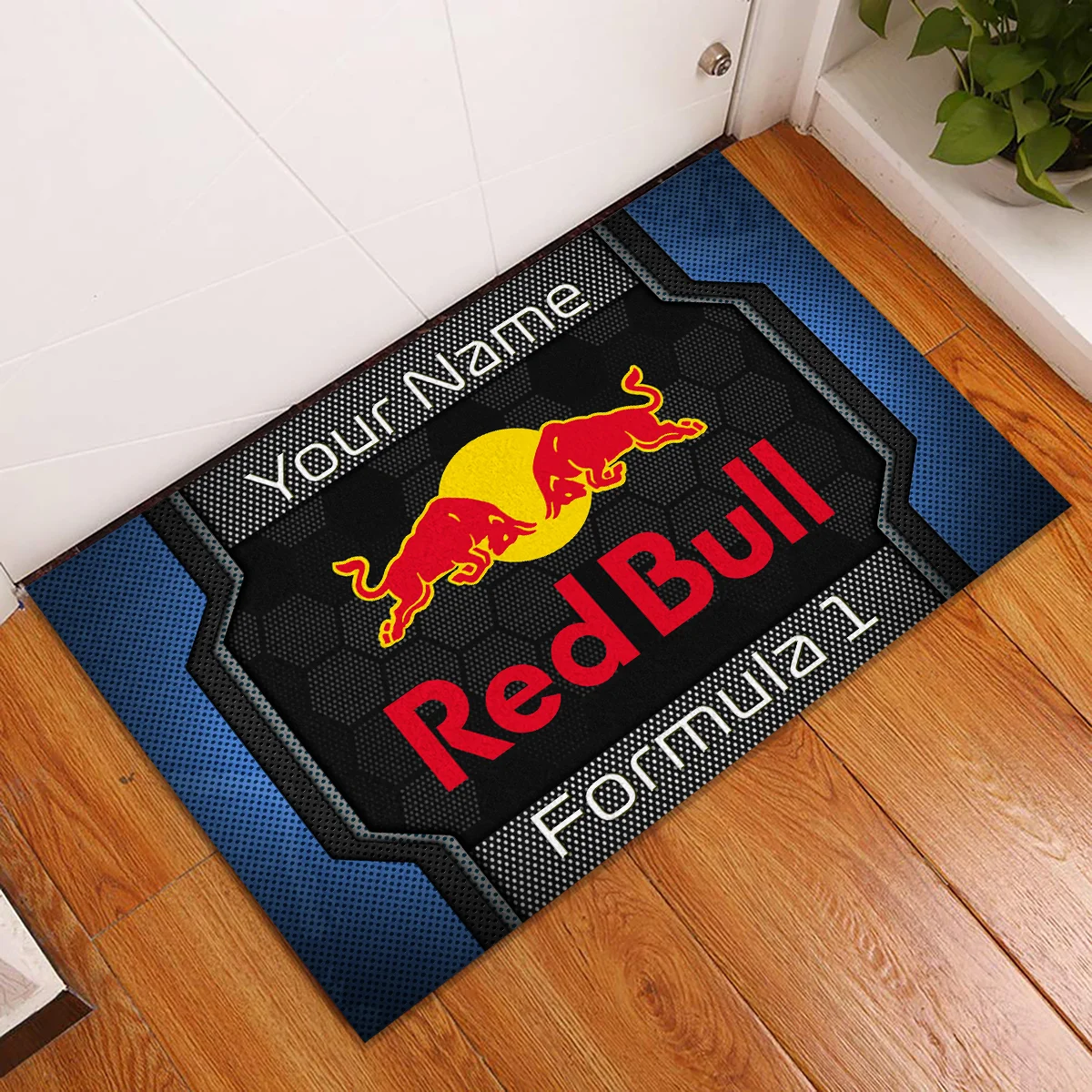 Custom Name Red Bull Racing F1 Rubber Base Doormat - All Over Print BLF1139A2RBR - Image 2