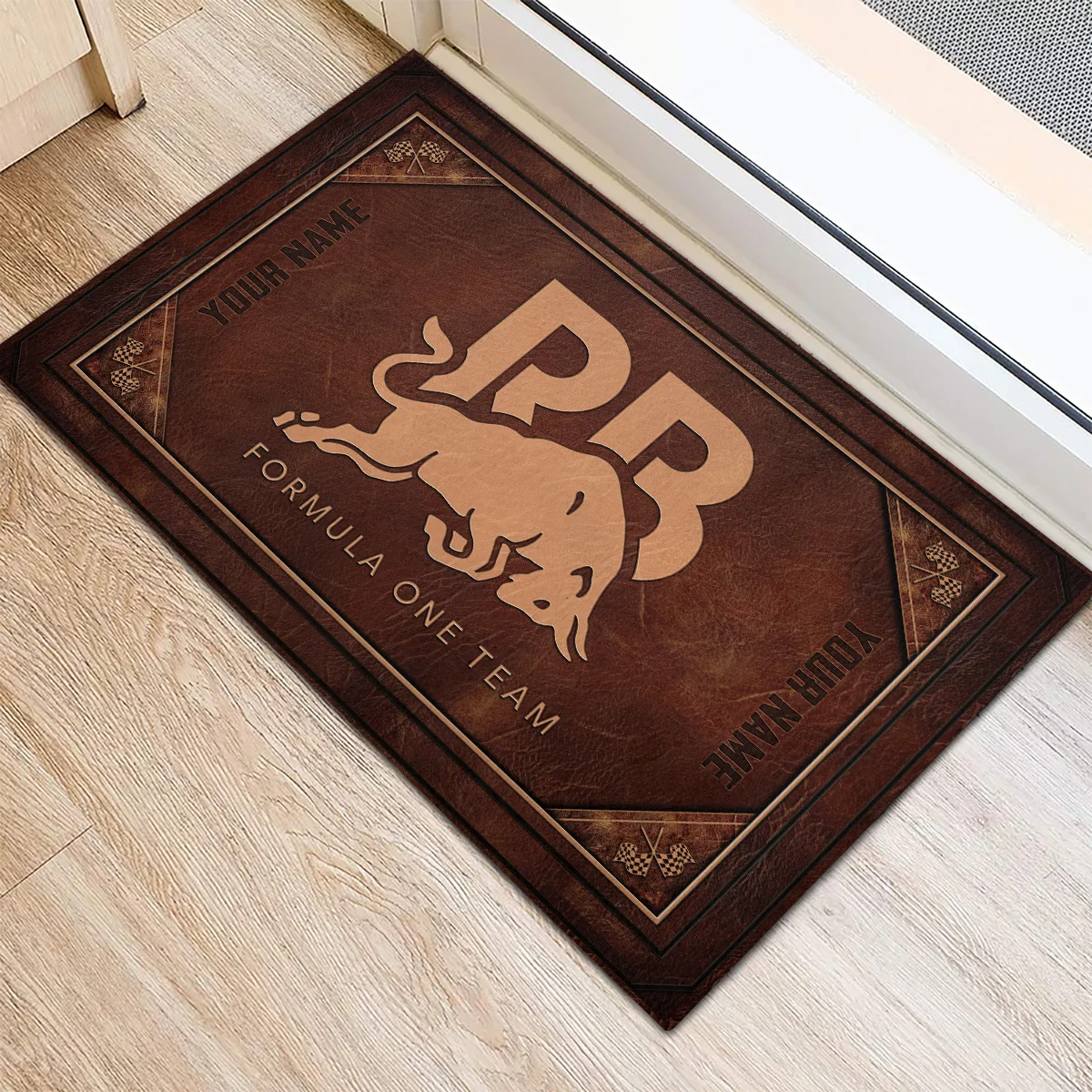 Custom Your Name Racing Bulls F1 Rubber Base Doormat - All Over Print BLF1139A9RAC - Image 3