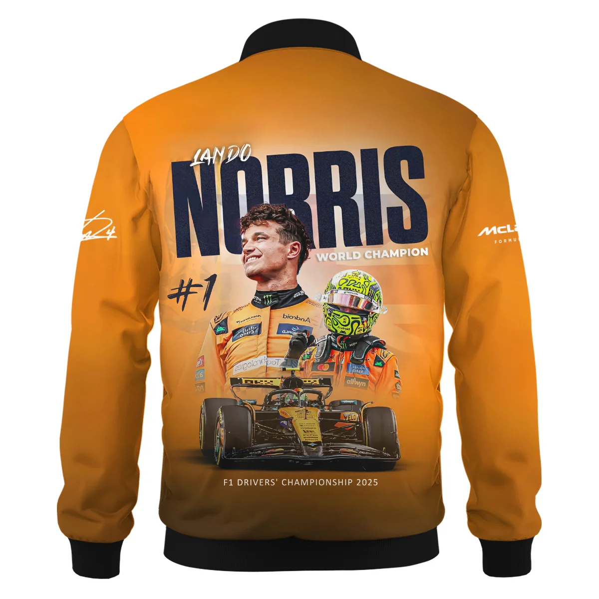 F1 Drivers' Championship 2025 Lando Norris McLaren F1 Team Bomber BLNRWDCA10BB - Image 3