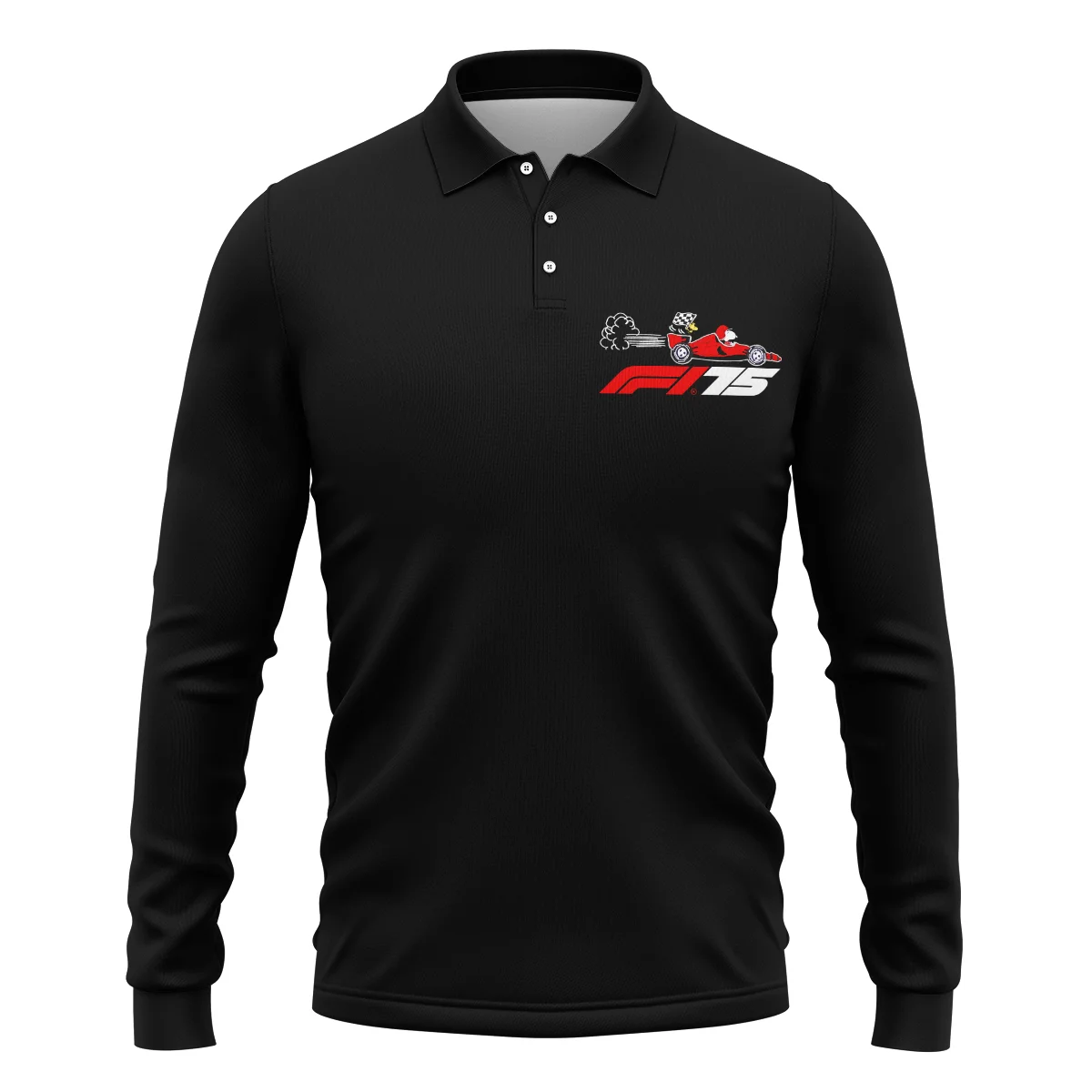 F1 x Snoopy Peanuts Pit Crew Long Polo Shirt BLF112925A2LPL - Image 2