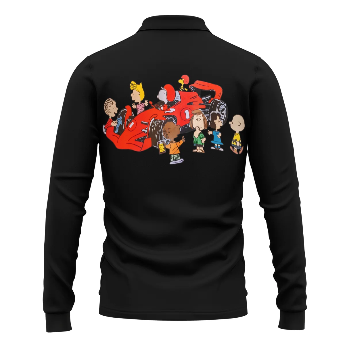 F1 x Snoopy Peanuts Pit Crew Long Polo Shirt BLF112925A2LPL - Image 3