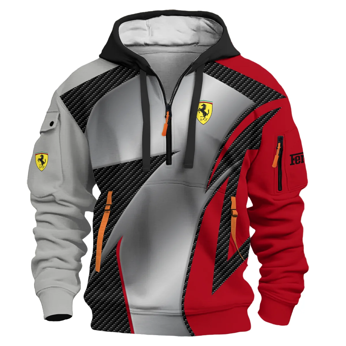 Ferrari F1 Team For Fans - Hoodie Half Zip BLVAF1031225A2FRRHDF - Image 2