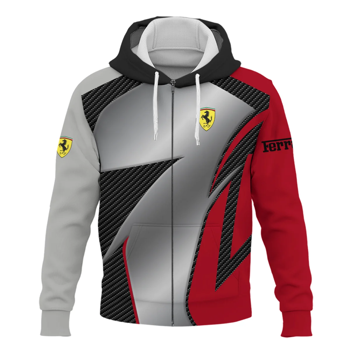 Ferrari F1 Team For Fans - Zipper Hoodie BLVAF1031225A2FRRZHD - Image 2