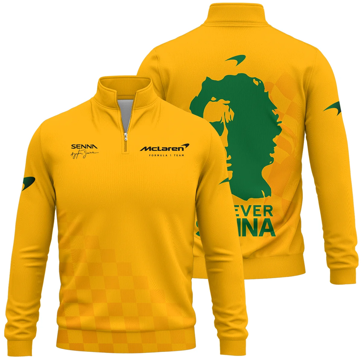 Forever Senna McLaren Formula One Quarter-Zip Sweatshirt Unisex Motorsport Apparel BLF1190525A3QZS