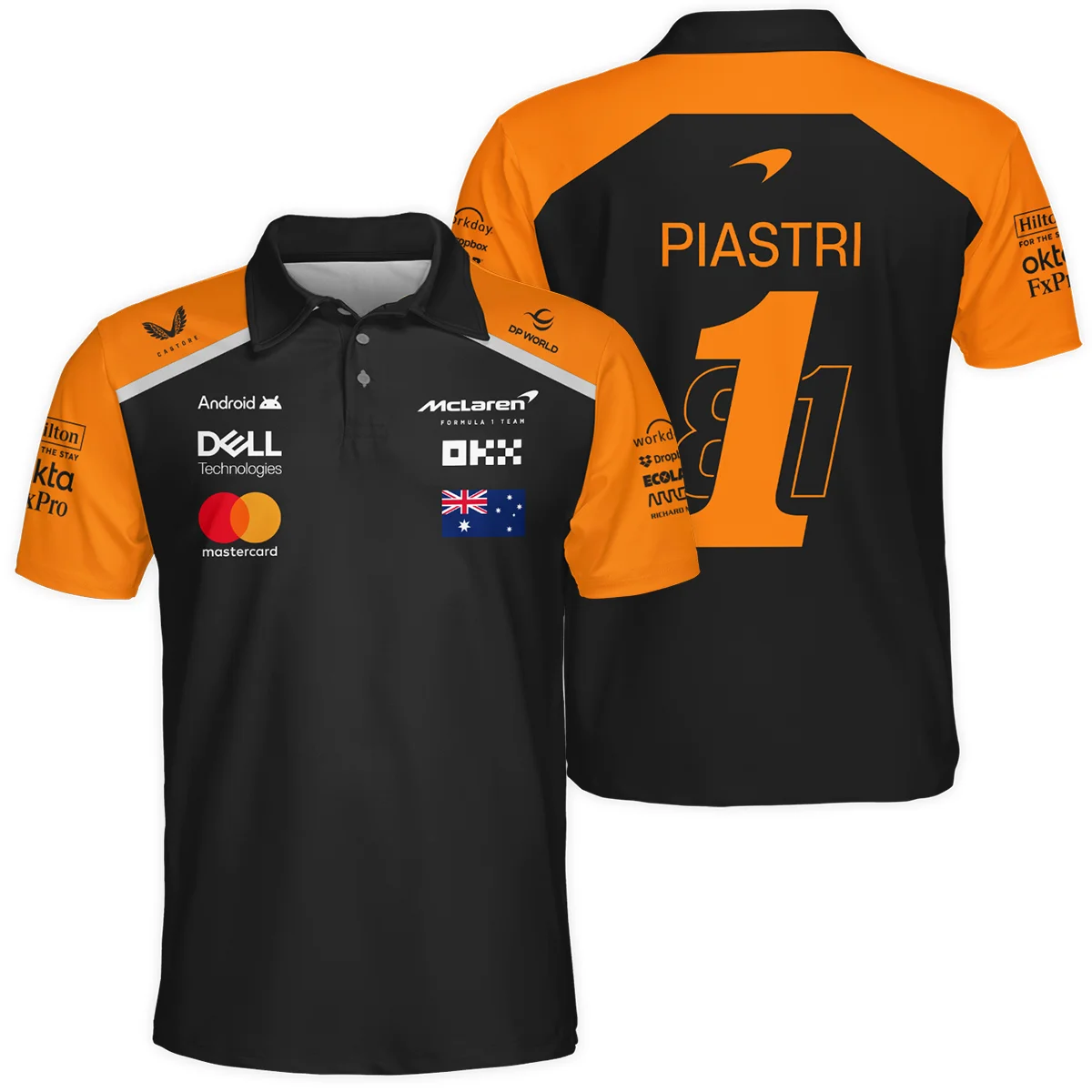 From #81 To #1 Oscar Piastri McLaren F1 Limited Edition Polo Shirt BL4725A1PL